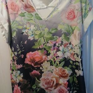 🌹Victorian Rose shirt Floral Top Large